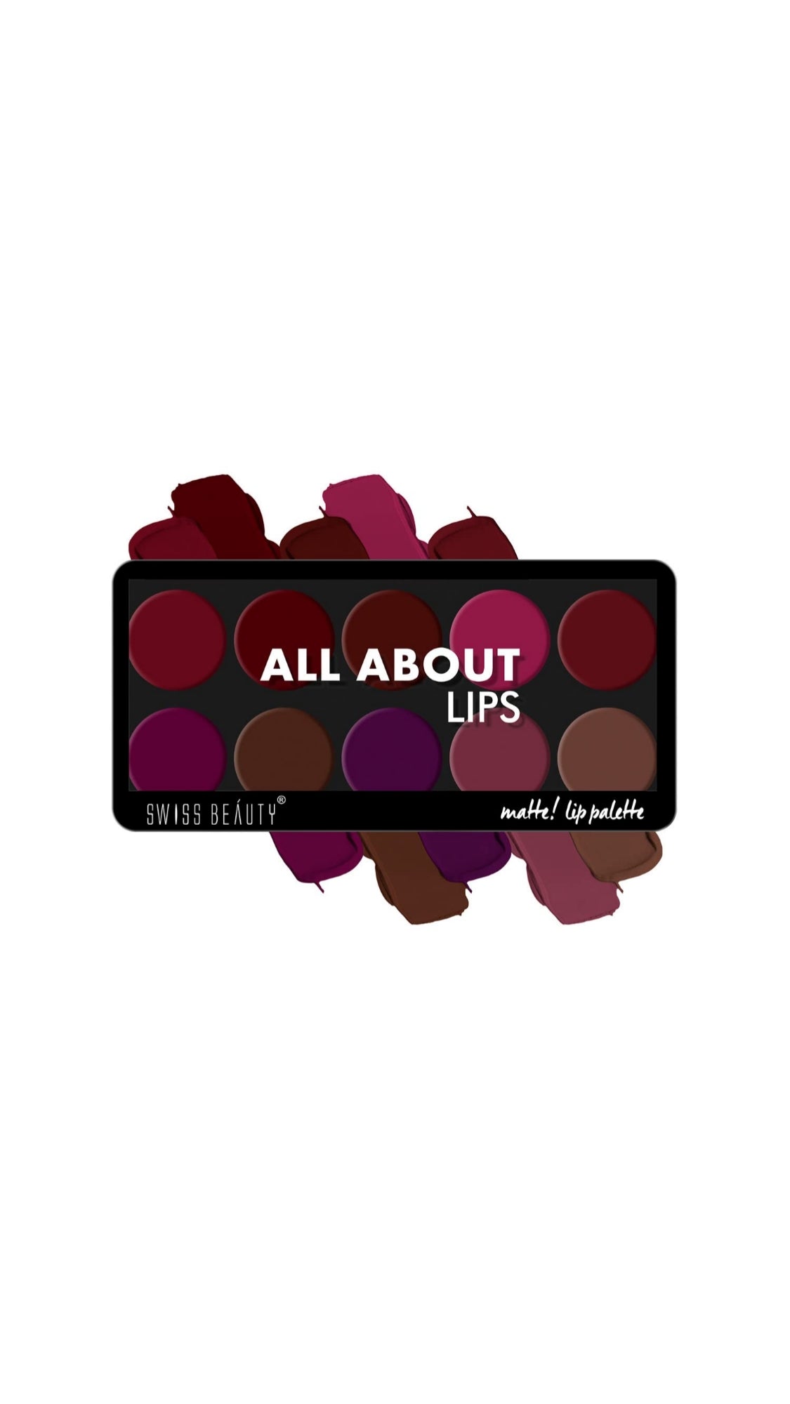 Swiss Beauty All About Lip Palette With 10 Pigmented Colors