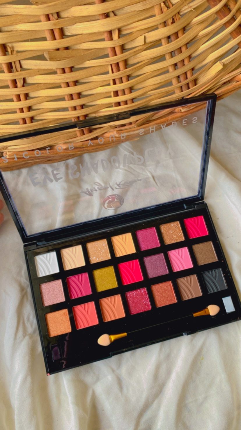 Angel Rose 21 Color Eyeshadow Palette for Eye Makeup | Long Lasting and Easily Blendable with Eye Makeup Brush