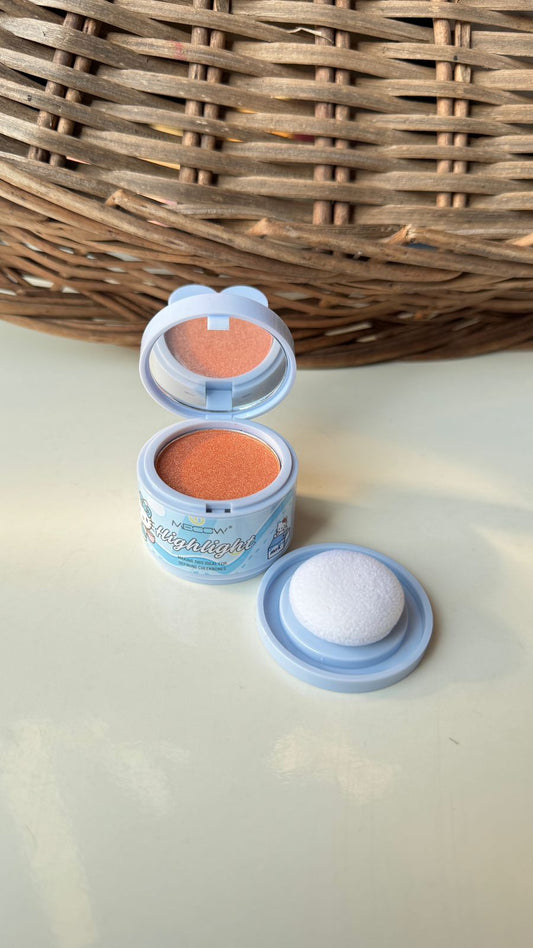 Kawaii Mecow Highlighter With Sponge Applicator