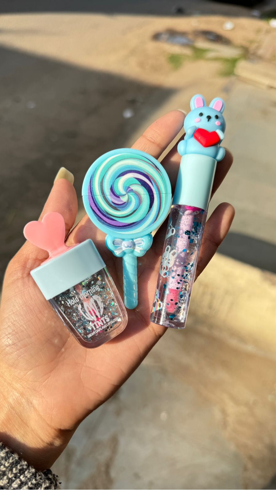 Combo of 3 Cute Korean Shaped 1 Lipbalm, 1 Lip Gloss & 1 Lip Oil