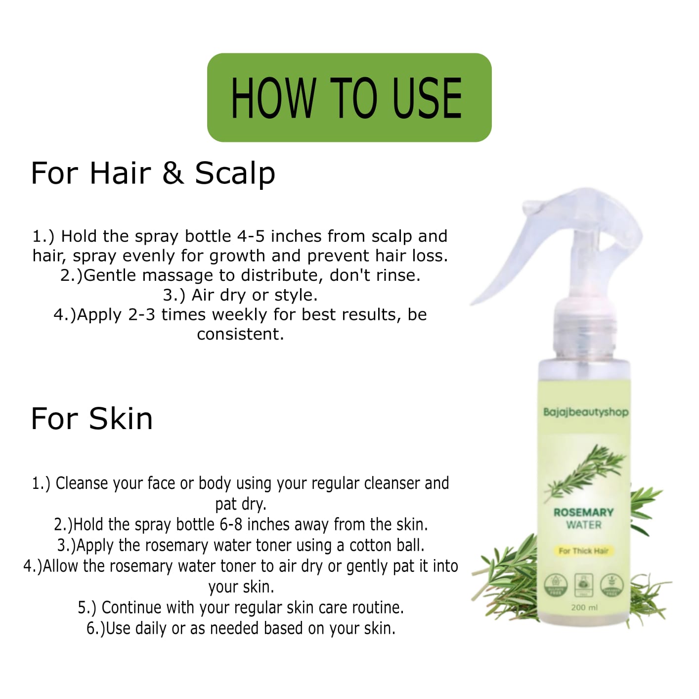 Bajajbeautyshop Rosemary water