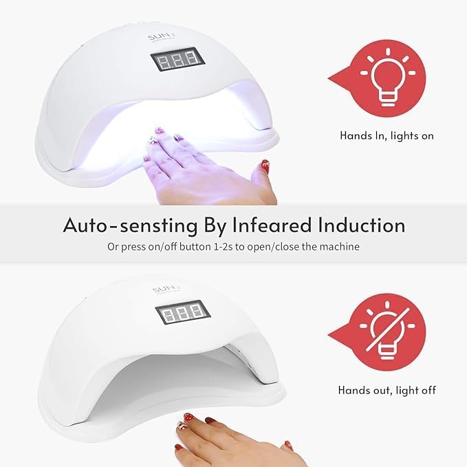 Sun UV 3-in-1 Gel Nail Polish UV Light Lamp, Nail Dryer Machine