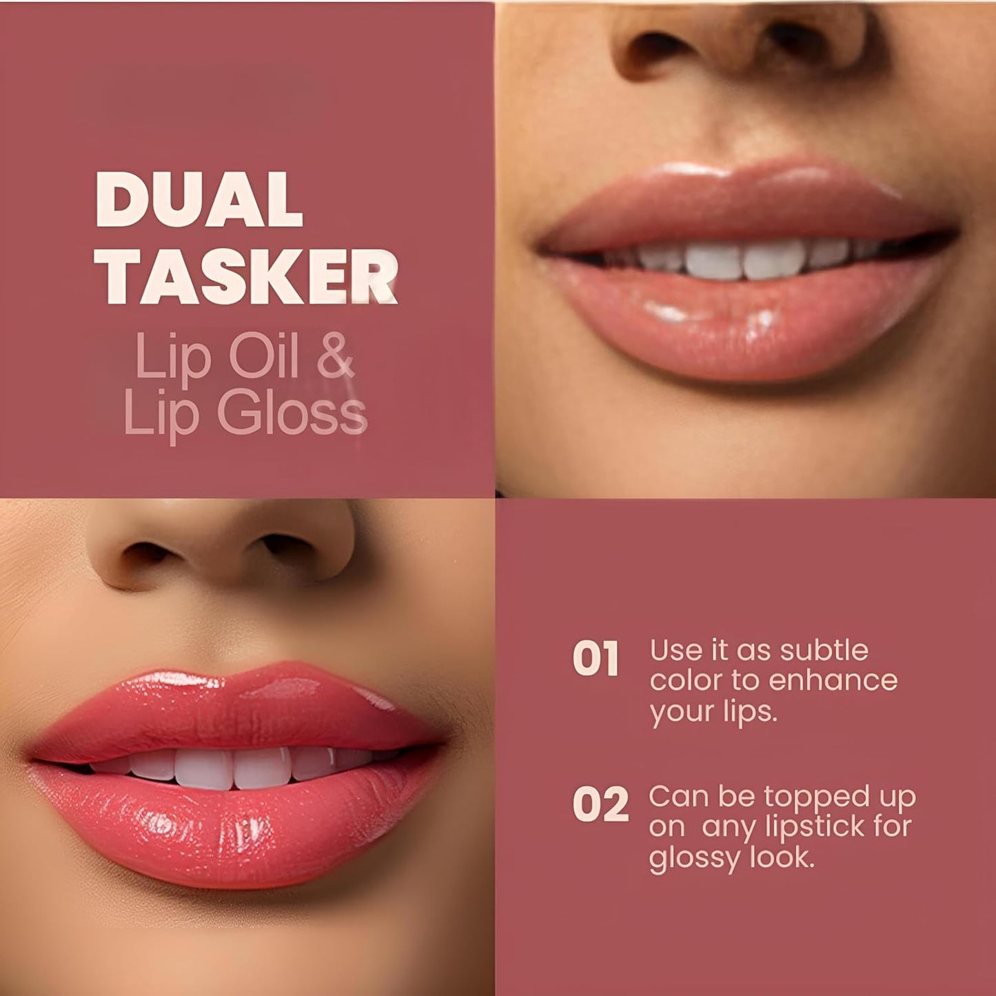 CRAZY GIRL Crystal Jelly Lip Oil – Hydrating Lip Oil with Jojoba & Castor Oil for Dry Lips – Flavored Avocado, Strawberry, Grape – Vegan Lip Treatment, Non-Sticky, Glossy Finish