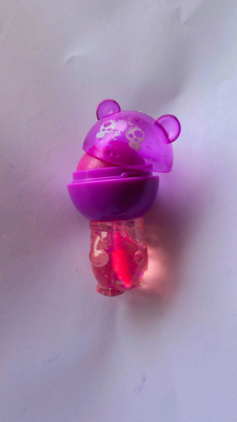 Cute teddy lipbalm + lipgloss