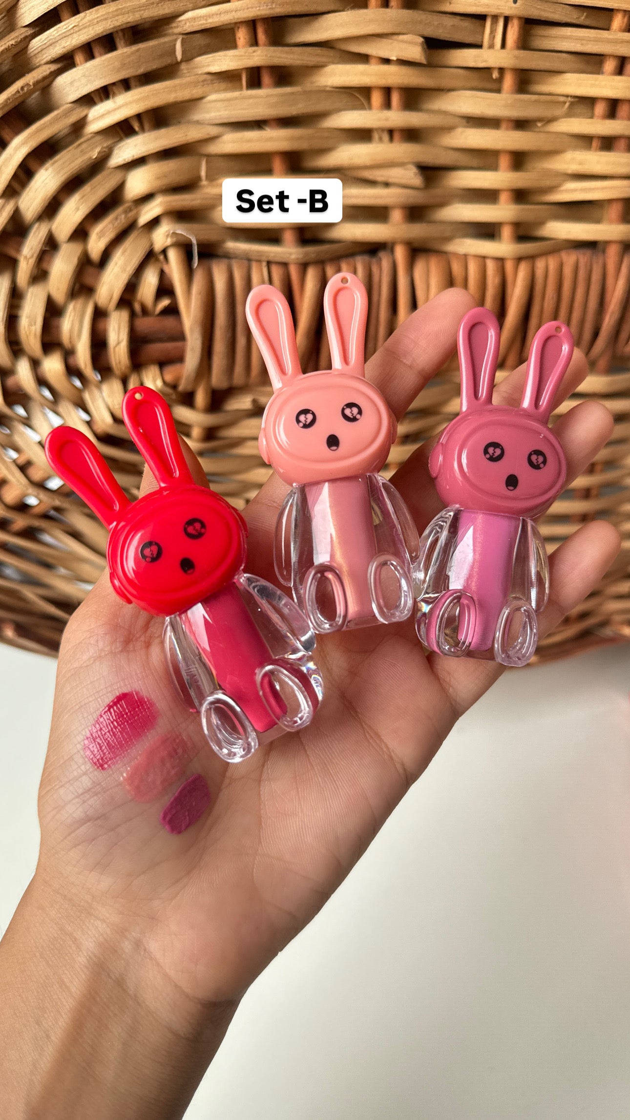 Cute doll shine & glittery lipstick set of 3