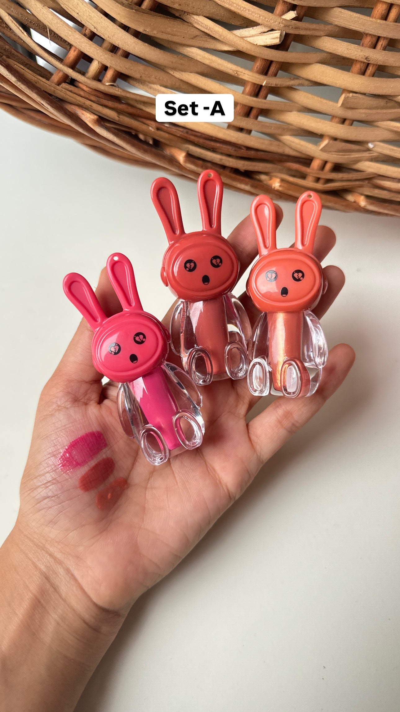 Cute doll shine & glittery lipstick set of 3