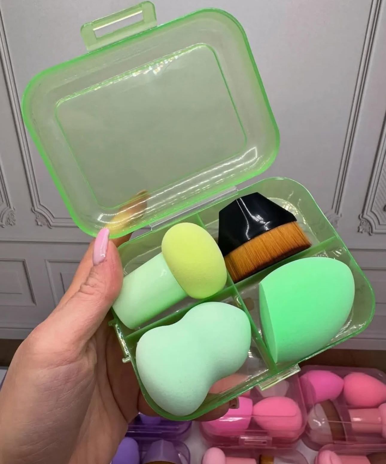 Kawaii Beauty Blender Sponge Foundation Brush Set Box