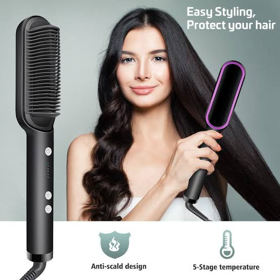 Hair straightener comb