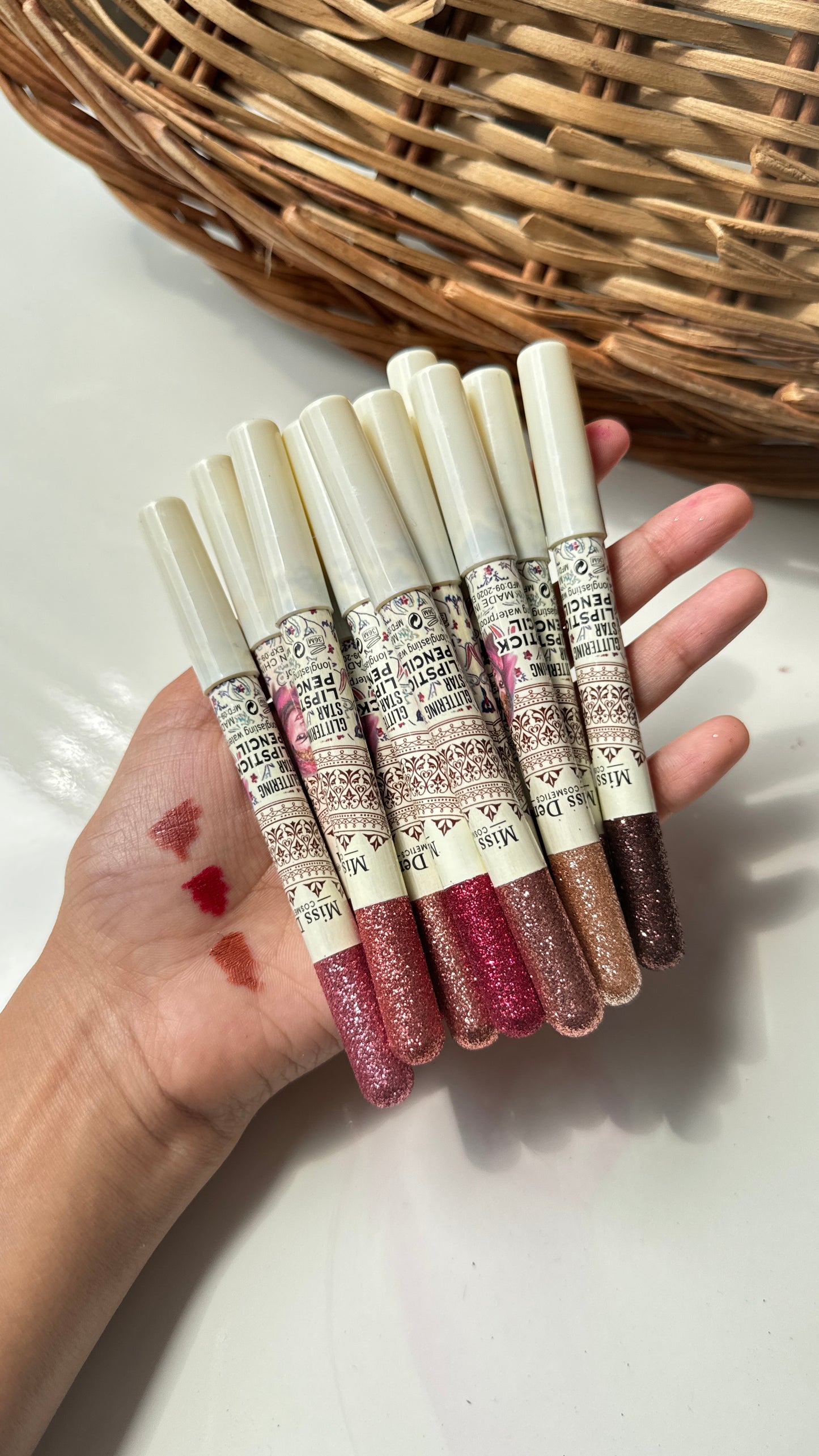Glitter lipliner set of 12