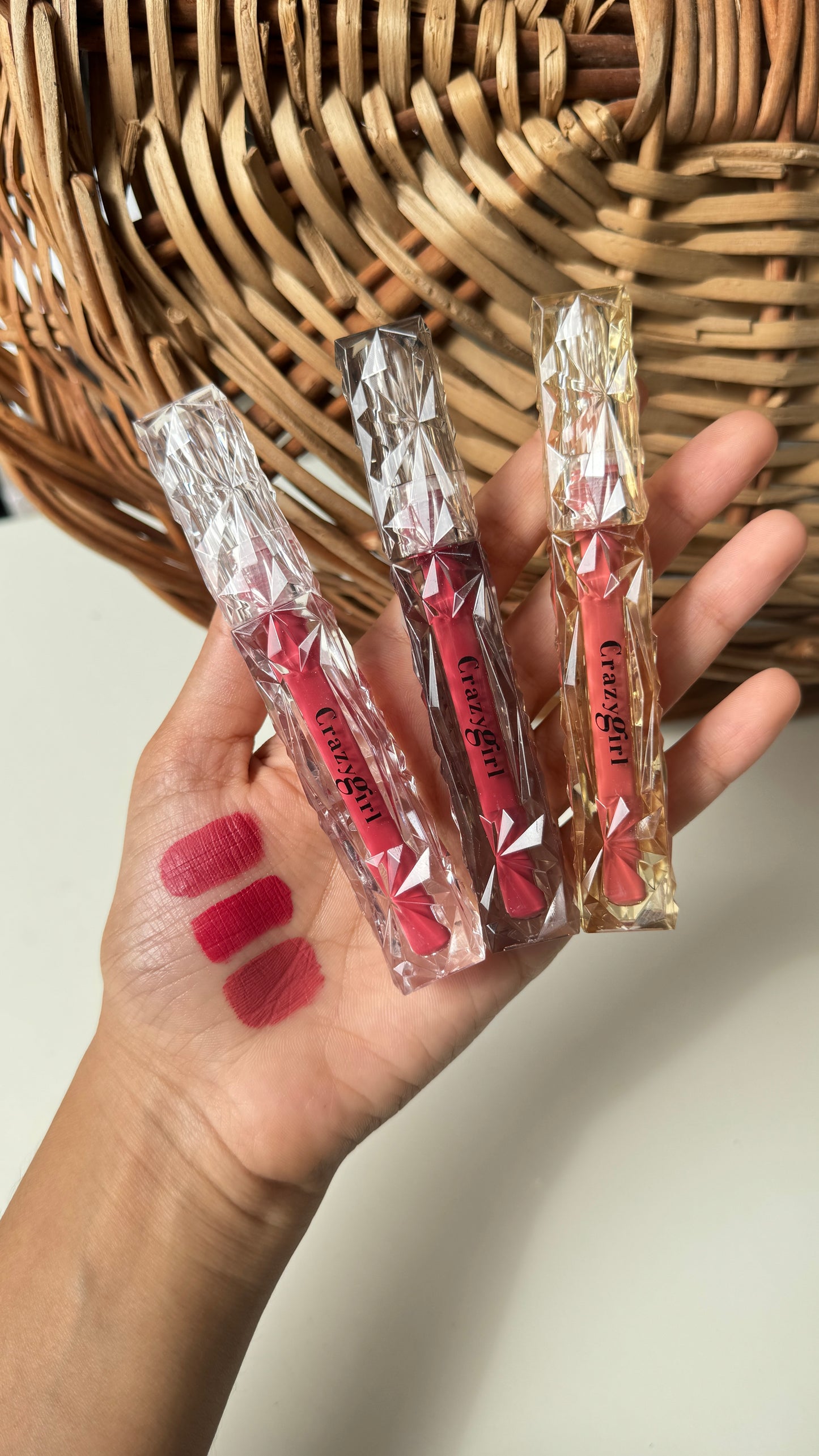 Crazy girl mirror lipstick set of 3