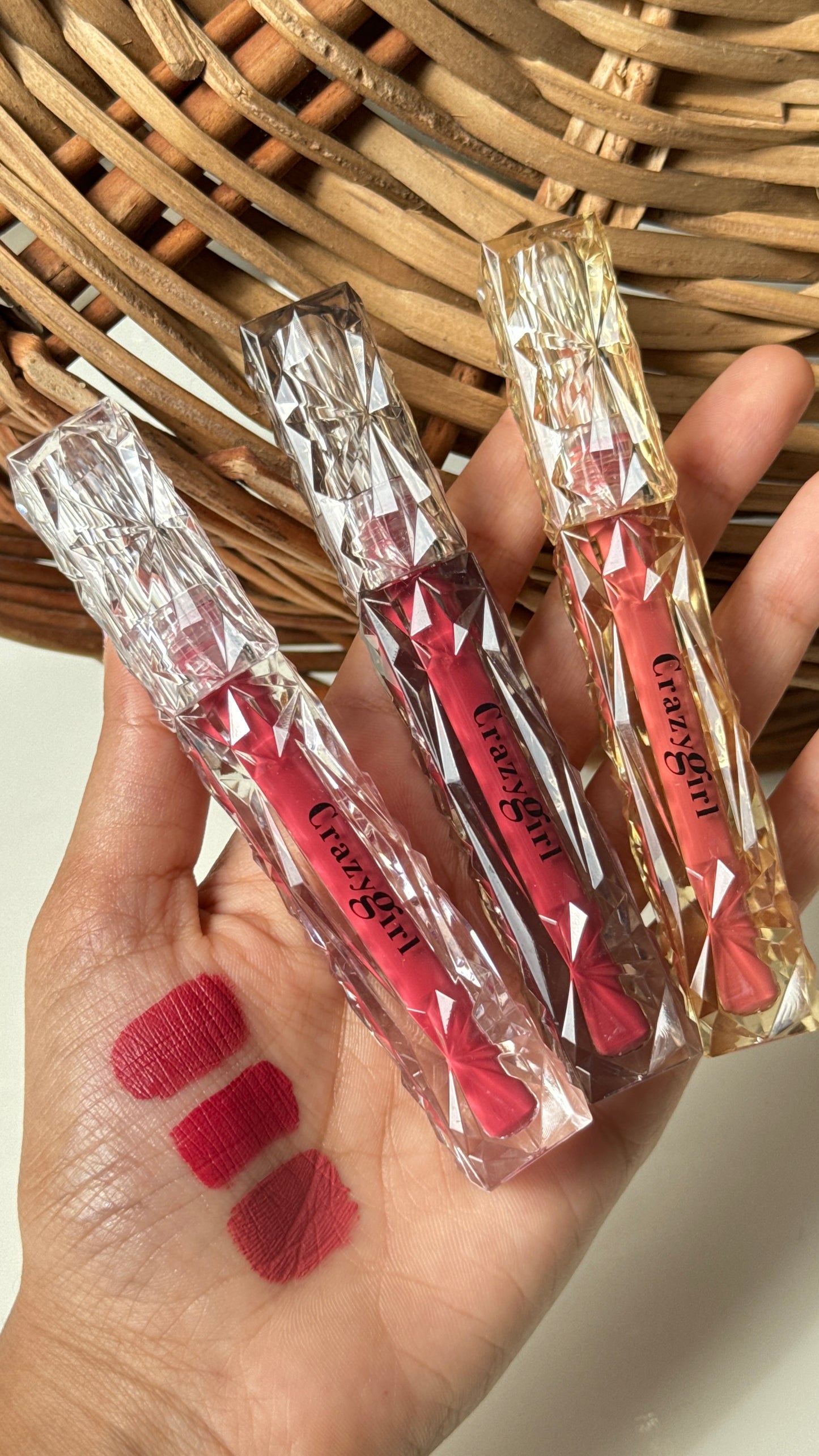 Crazy girl mirror lipstick set of 3