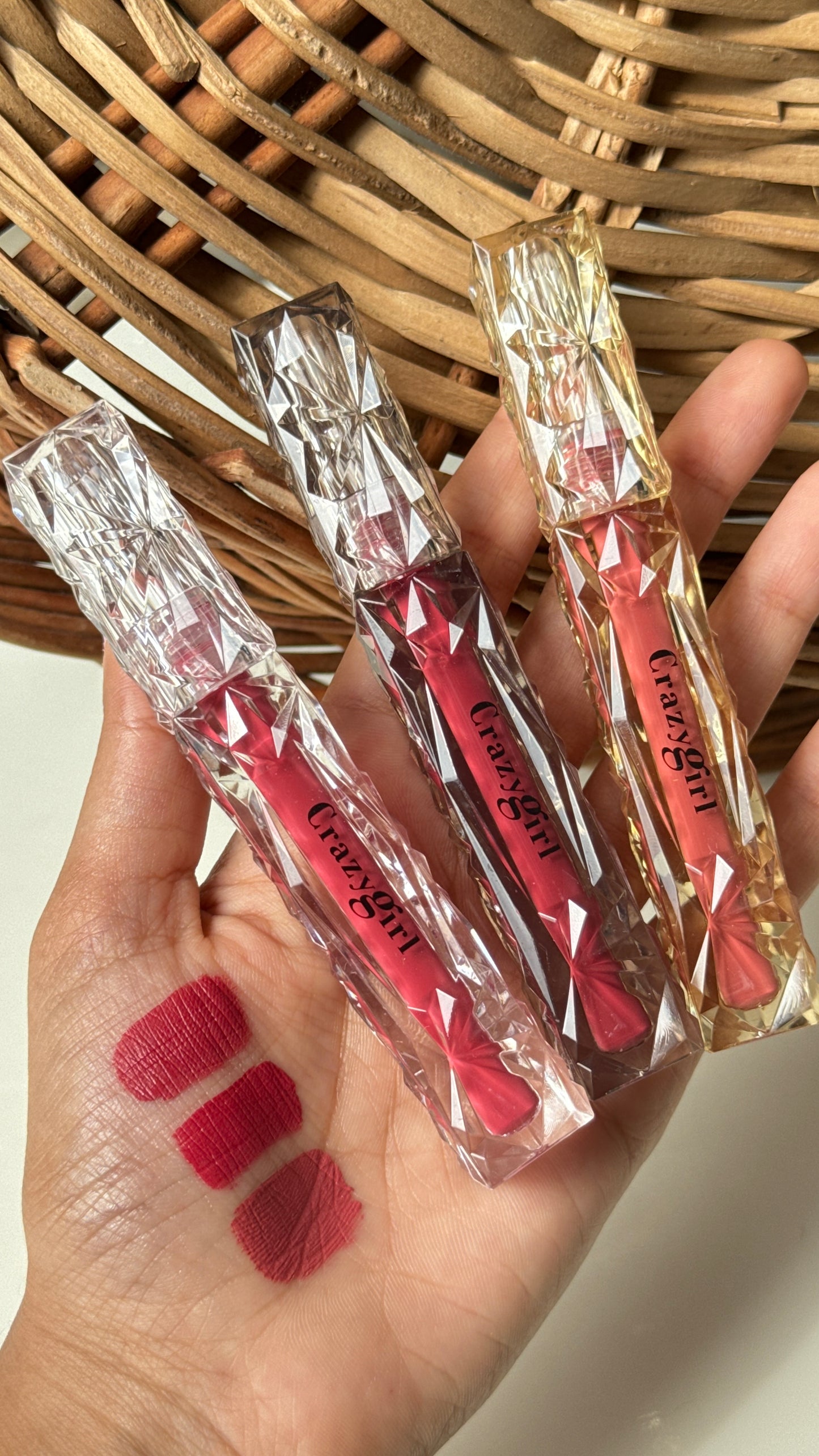 Crazy girl mirror lipstick set of 3