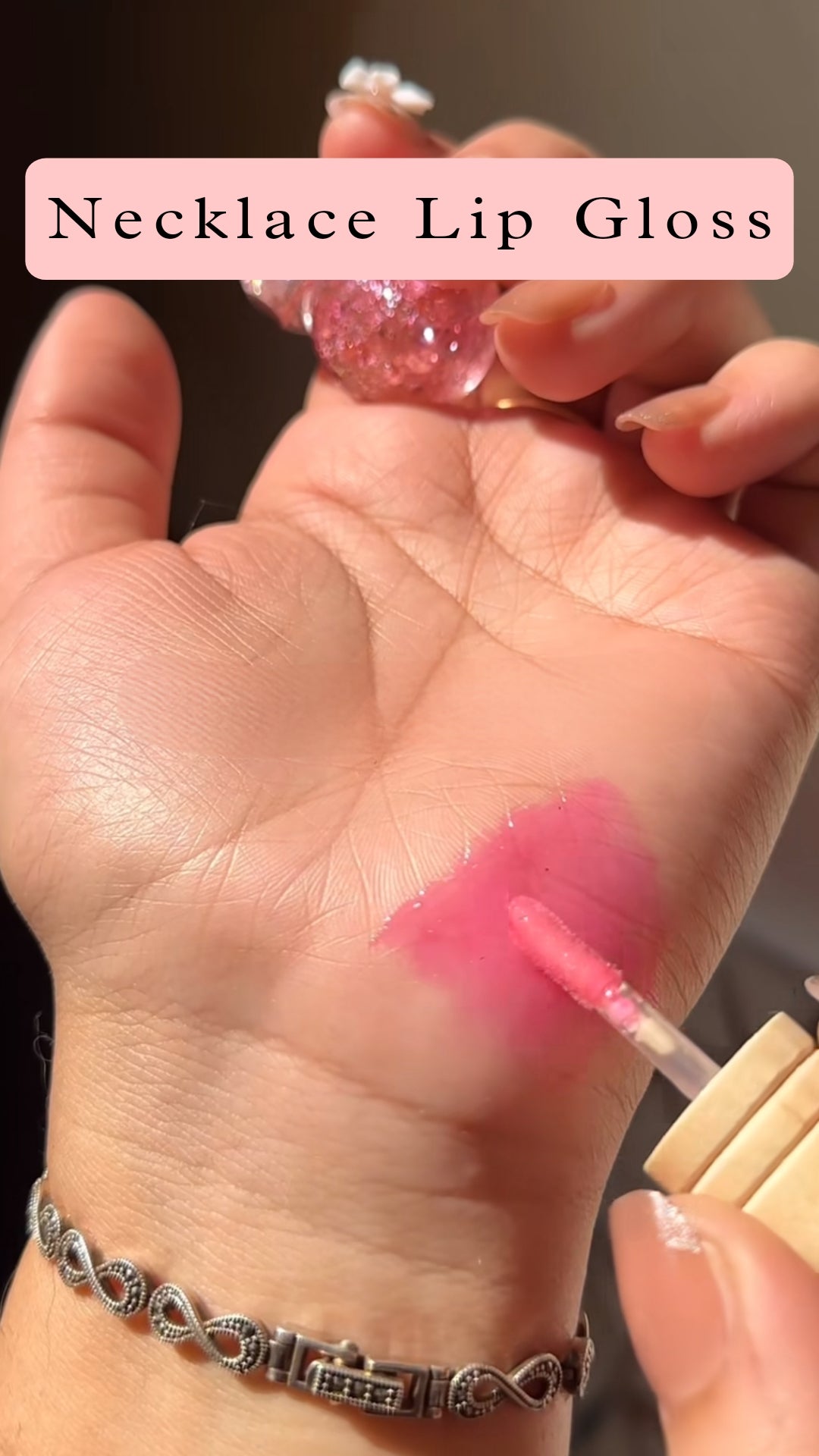 Cute Kawaii Necklace / Bracelet Shaped Lip Gloss | Moisturizing with Vitamin E & Jojoba Oil