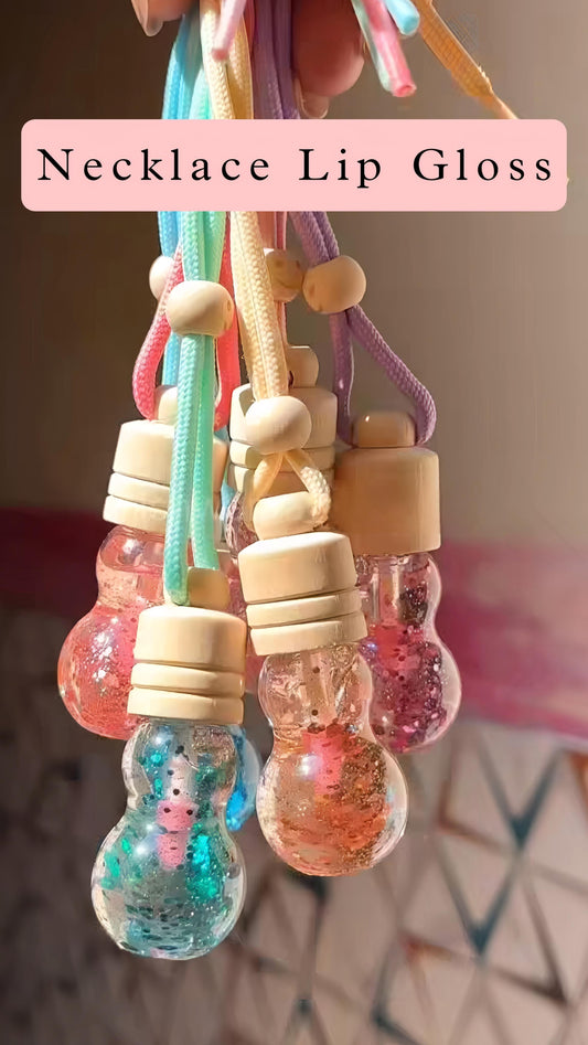 Cute Kawaii Necklace / Bracelet Shaped Lip Gloss | Moisturizing with Vitamin E & Jojoba Oil