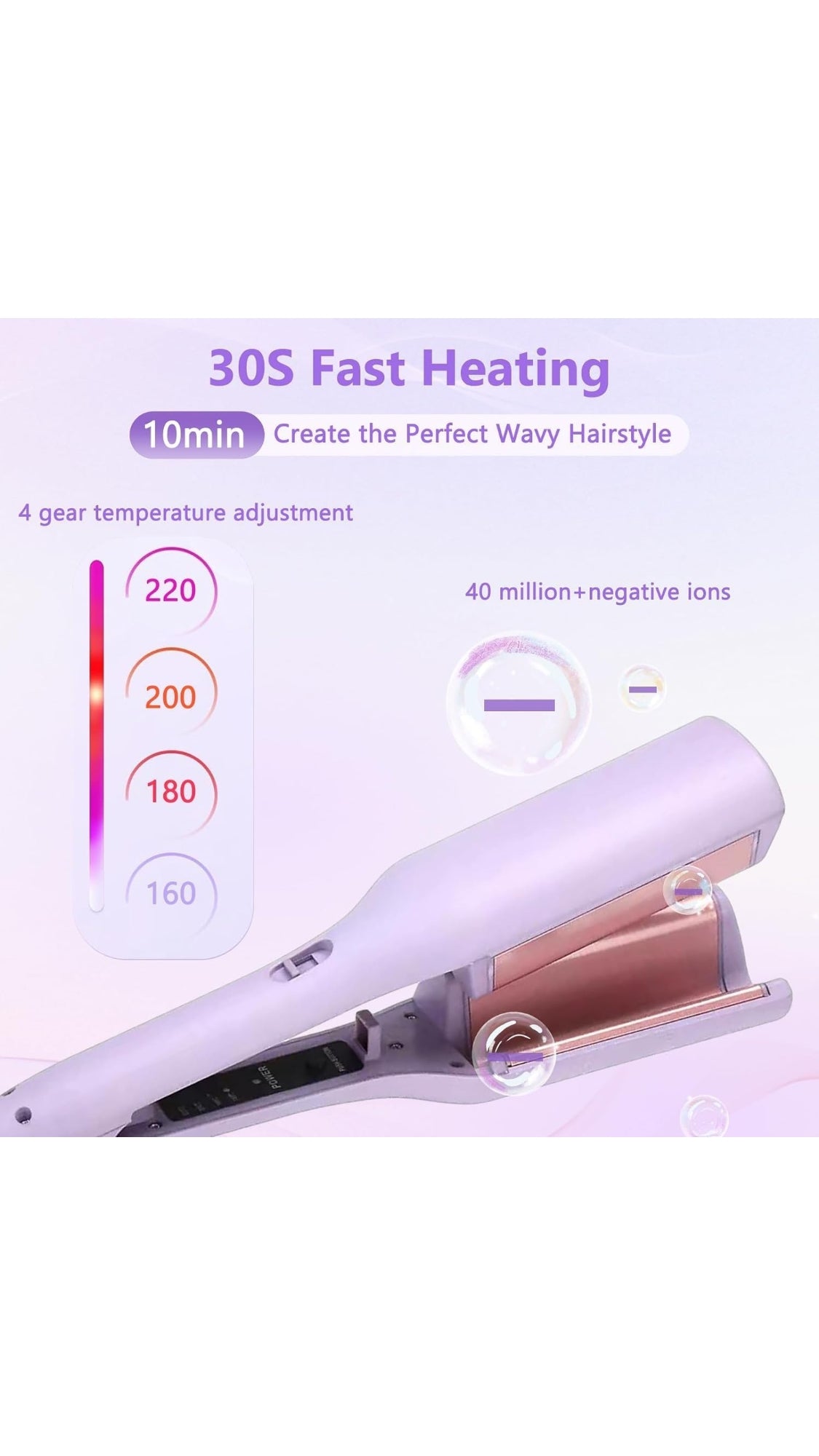 Wave Curling Iron | 2 Barrel Ionic Wavy Hair Curler | Multifunctional Hair Curler | 32MM Curling Iron