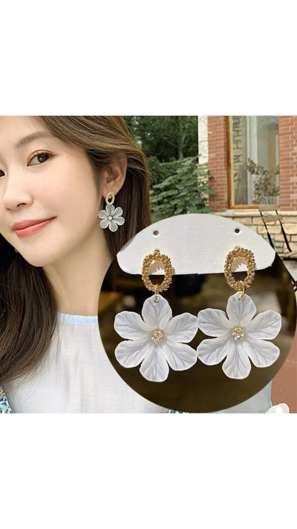 Most Trending Korean Style Flower Earrings for Women