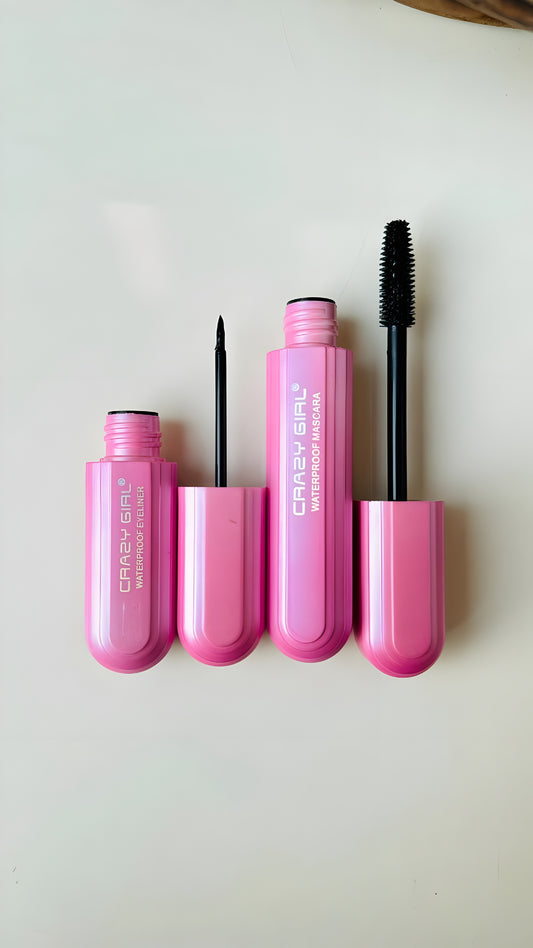 Crazy Girl Eyeliner & Mascara Combo Black