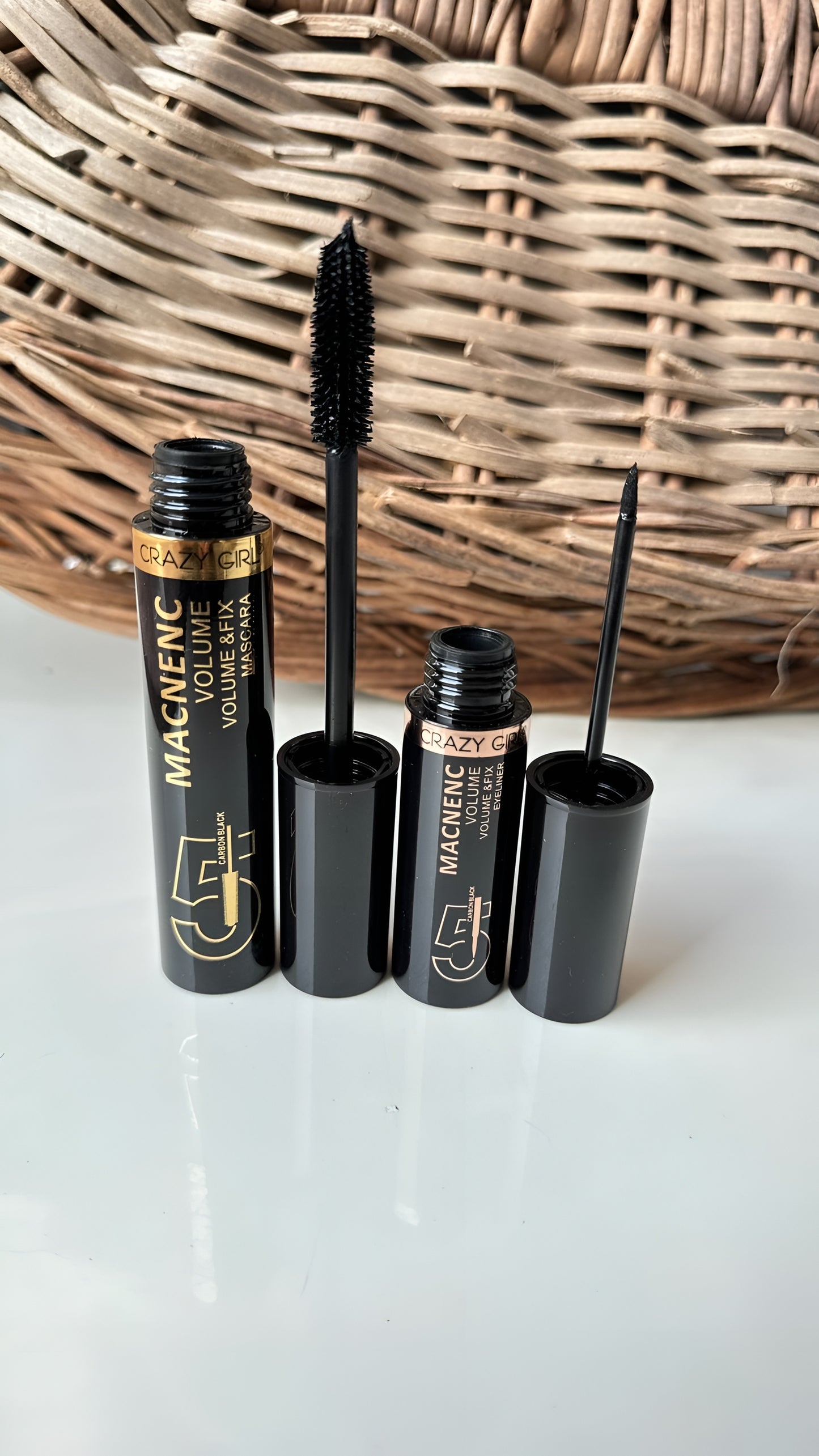 Crazy Girl Waterproof Black Eyeliner & Mascara Combo