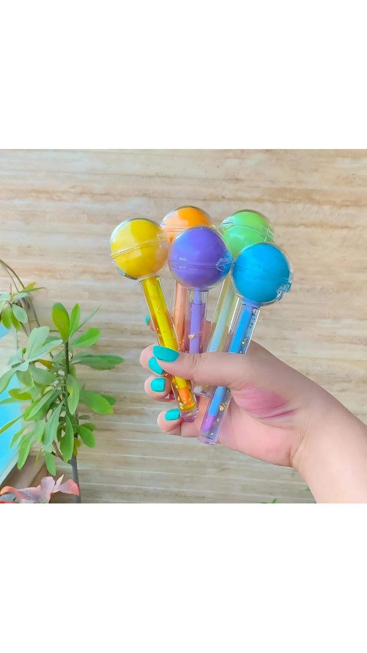 2 in 1 Lollipop Fruity Lip Balm & Lip Gloss For Dry & Chapped Lips