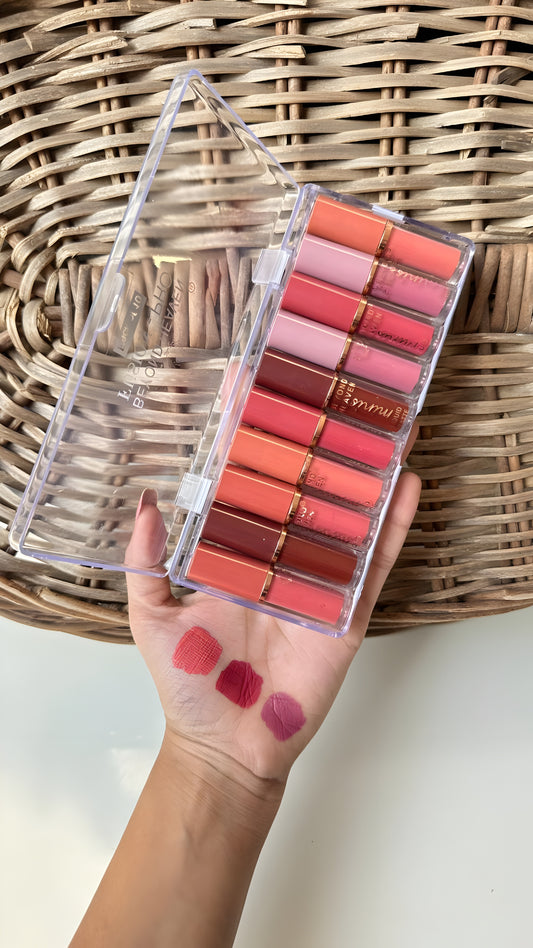 Beyond Heaven Fusion Pro Waterproof Long-lasting Liquid Matte Lipstick Set of 10