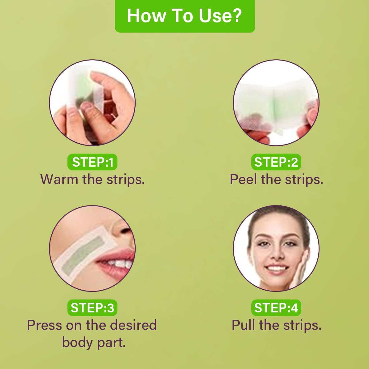 One Go Facial Wax Strips 20 pcs With 2 Finish Wipes