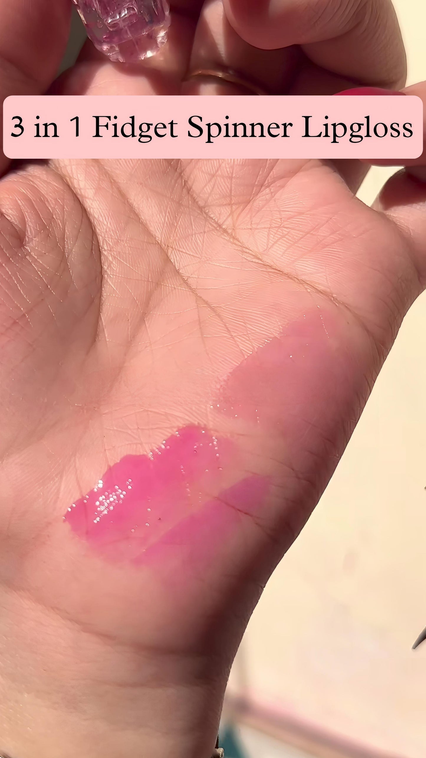 3-in-1 Fidget Spinner Shaped Lip Gloss with Vitamin E & Aloe