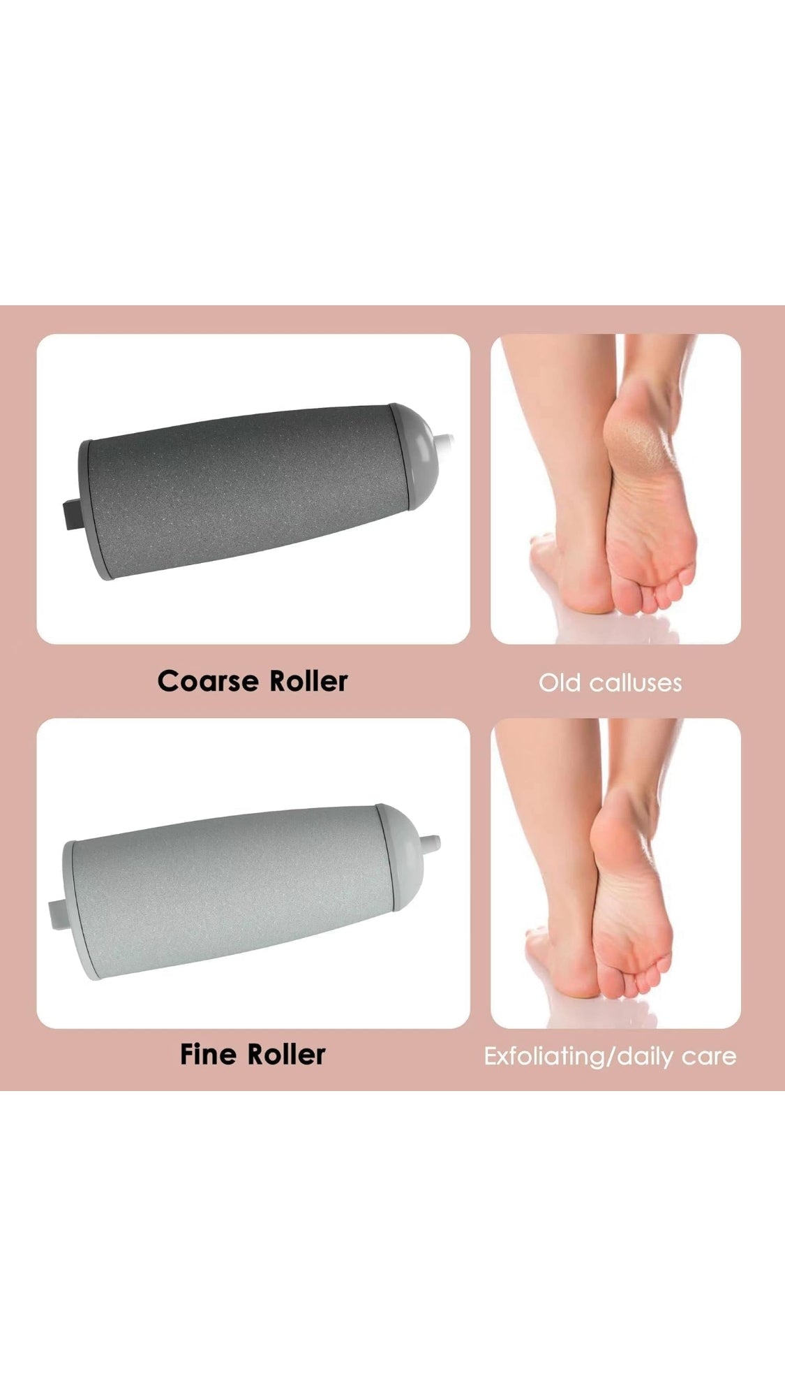 Smooth Pedicure Wand,Electric Foot Callus Remover Rechargeable Pedicure Tool Callus Remover for Feet Electronic Foot Filer Pedicure Kits,Pedi Care for Removes Dry Hard&Dead Skin