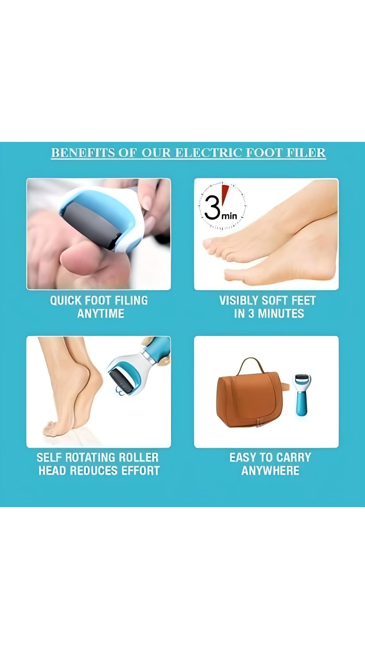 Mini Foot Scrubber for Dead Skin, Callus Remover for Feet, Smooth and Soft Feet, Cracked Heels Remover Rechargeable Battery