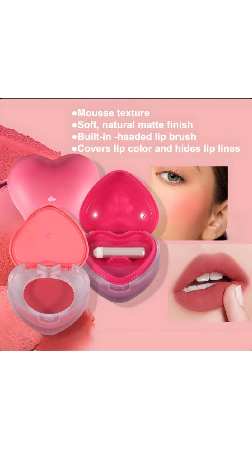 Mocallure Lip Clay Lip Mud Loving Heart Lip & Cheek Cream – Souffle Color Pot