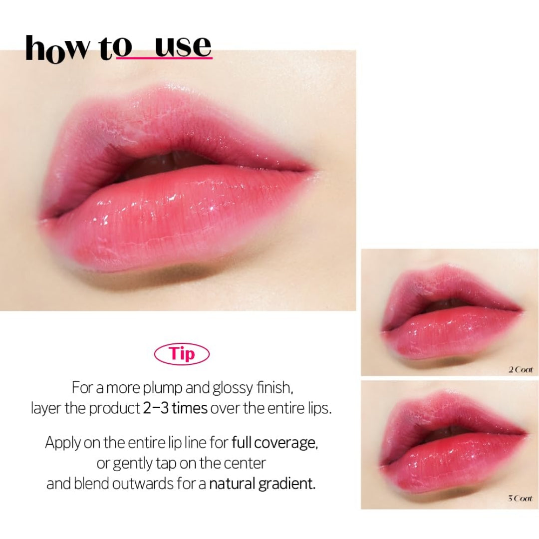 Kawaii Heart Shaped Lip Gloss – Cute Aesthetic Glossy Lip Tint for Girls