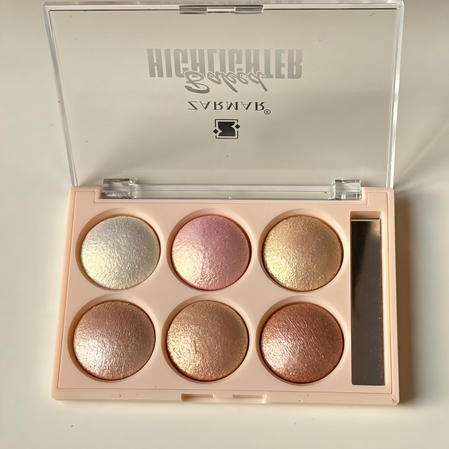 6 Shades Baked Highlighter Palette | Shimmer & Glow Face Makeup Kit