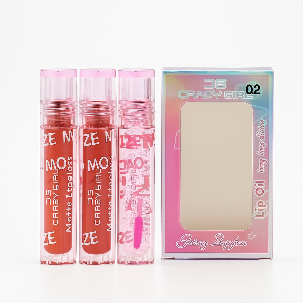 CRAZY GIRL Lip Gloss Set of 3