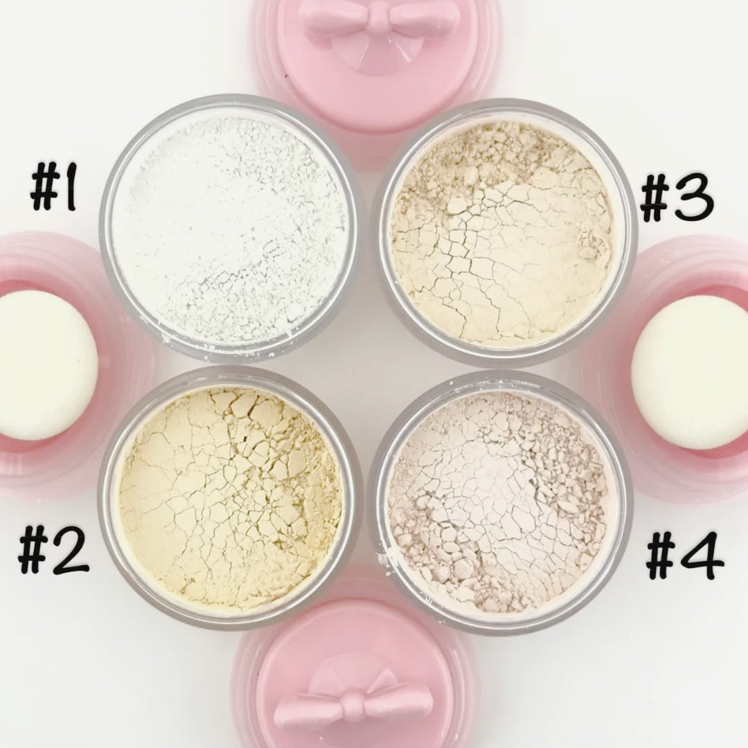 Cute Souffle Pot Pink Bow Loose Setting Powder