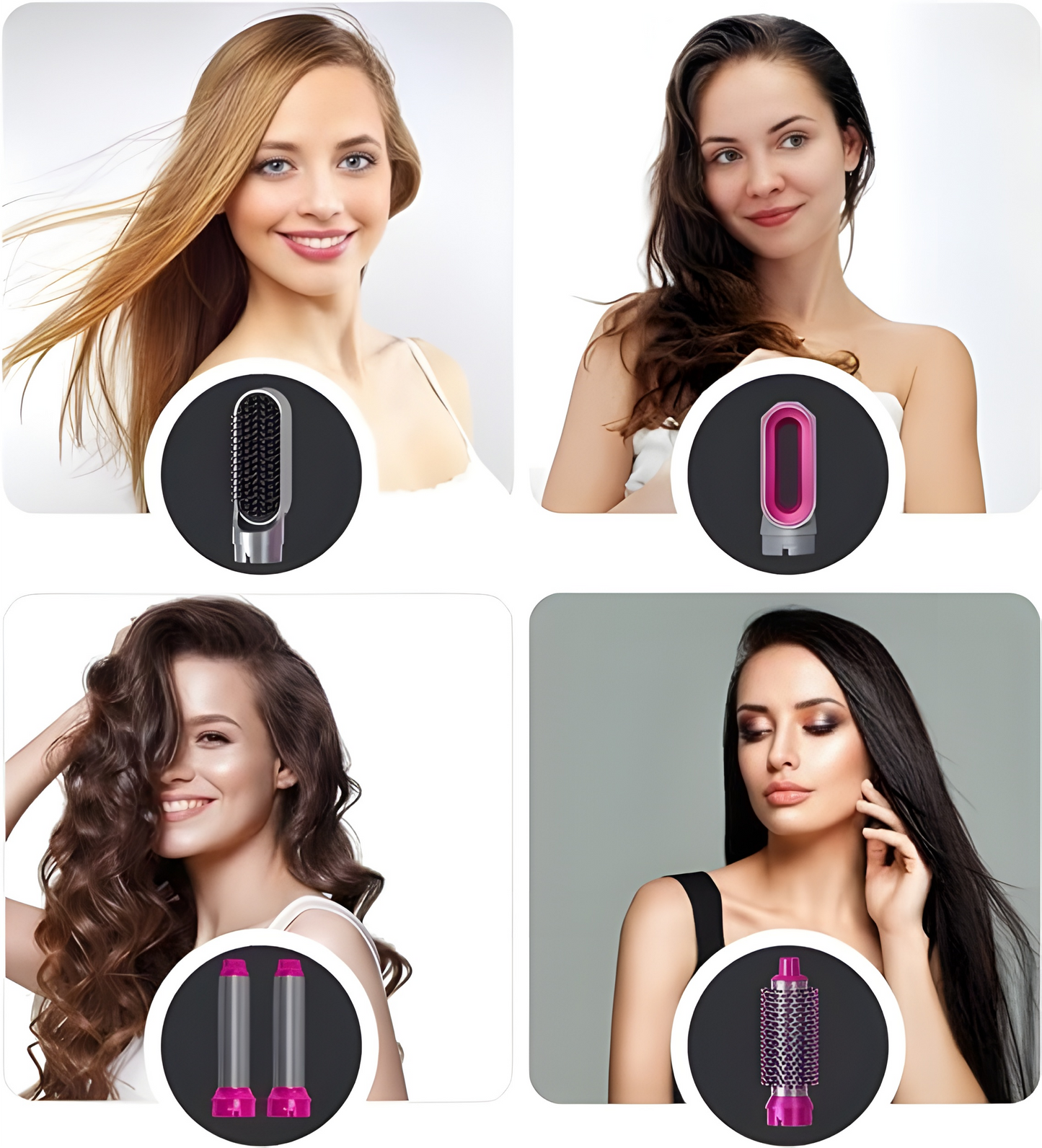 5 in 1 Multifunctional Hot Air Hair Brush Styler Dryer with Comb