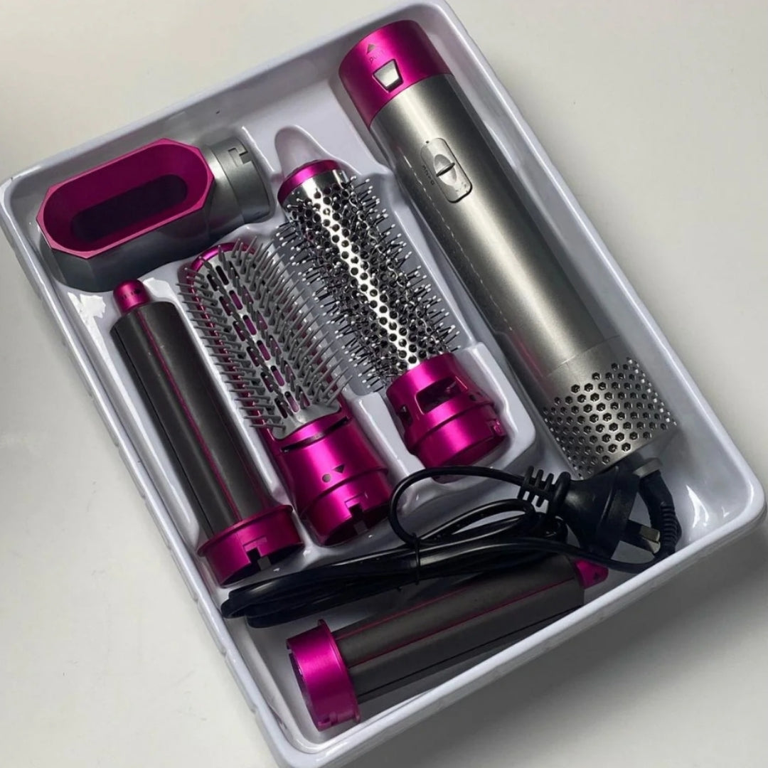 5 in 1 Multifunctional Hot Air Hair Brush Styler Dryer with Comb