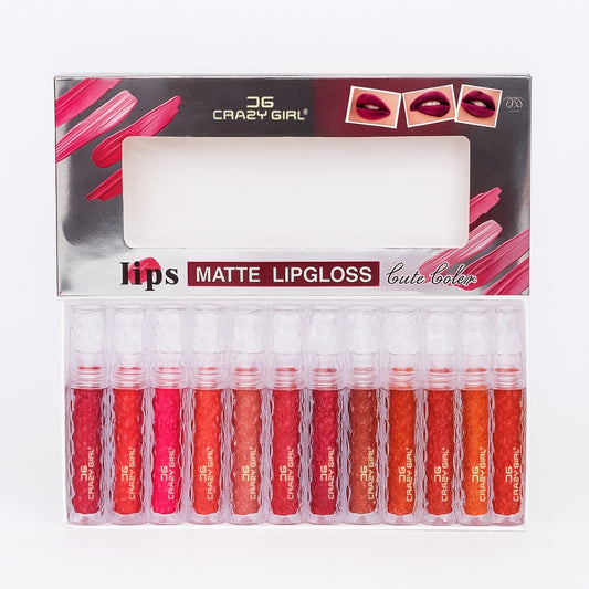 CRAZY GIRL Mirror Lip Glaze Lipstick Set of 12