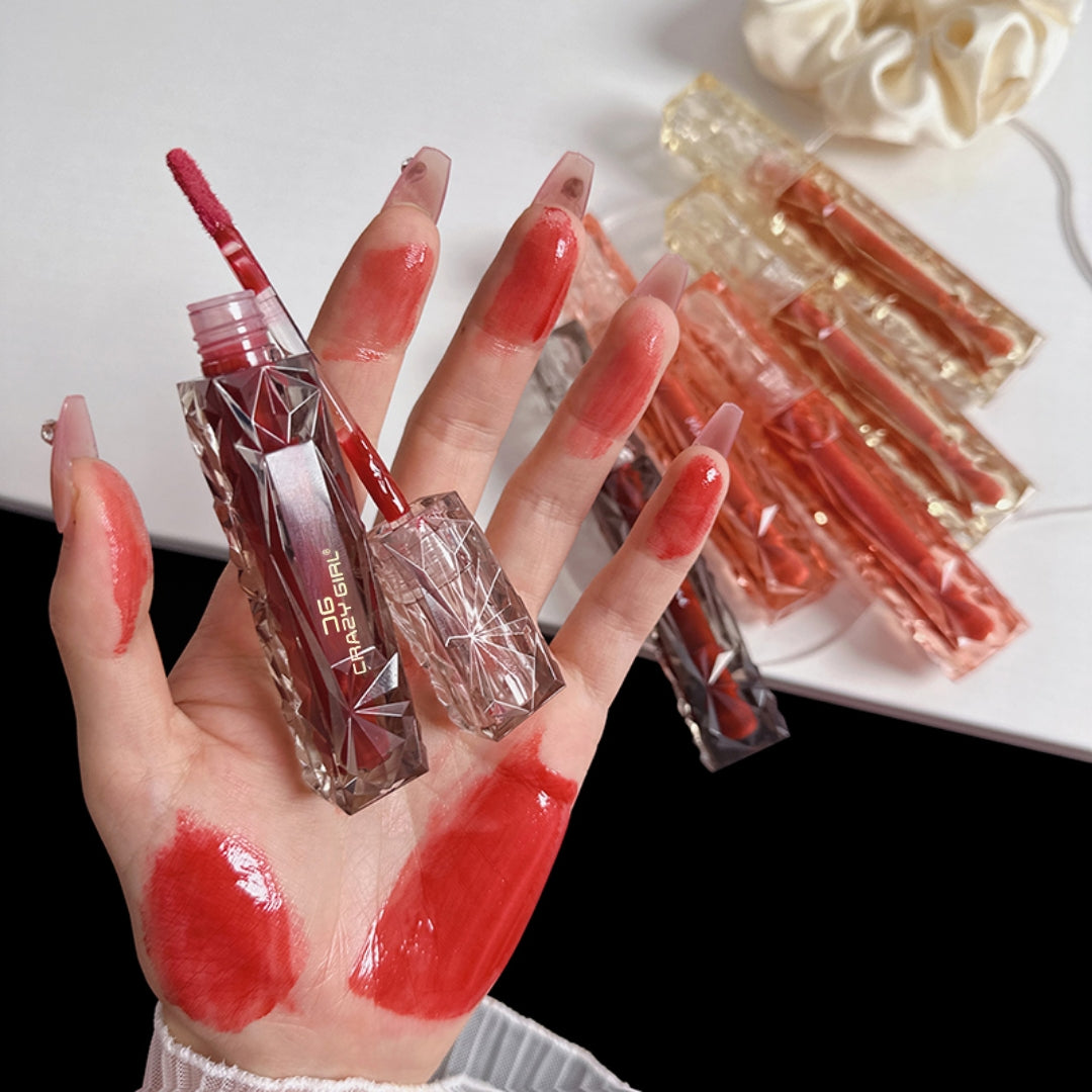 CRAZY GIRL Mirror Lip Glaze Lipstick Set of 12