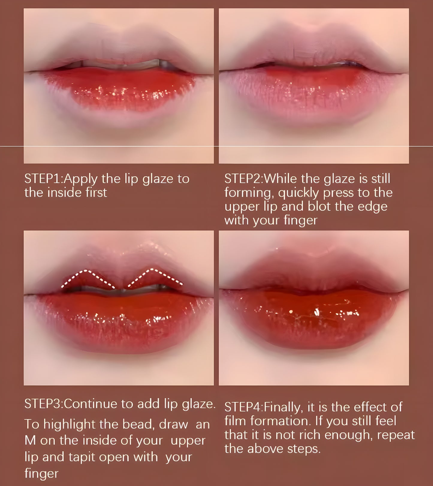 CRAZY GIRL Mirror Lip Glaze Lipstick Set of 12