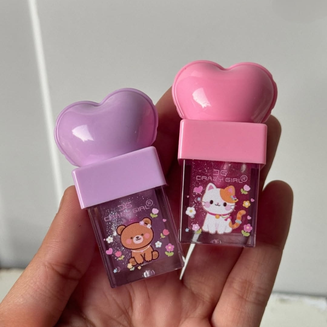 Korean Hydrating Heart-Shaped Tinted Lip Gloss
