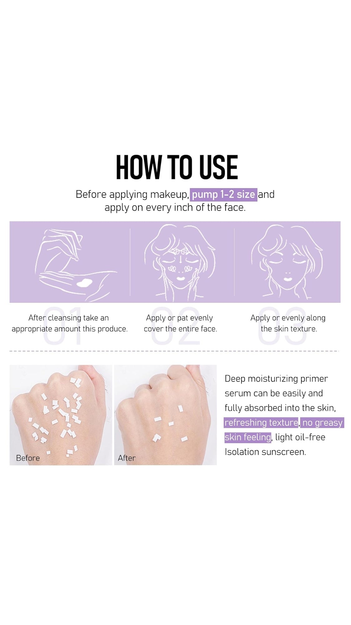 Sadoer Tricolor Primer SPF 50 PA+++ Sunscreen Concealer Cream