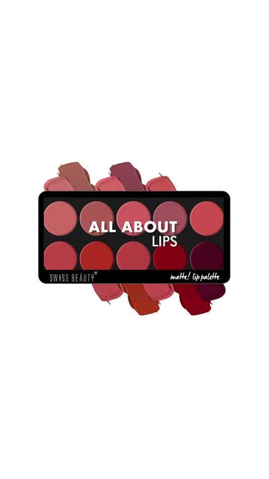 Swiss Beauty All About Lip Palette With 10 Pigmented Colors