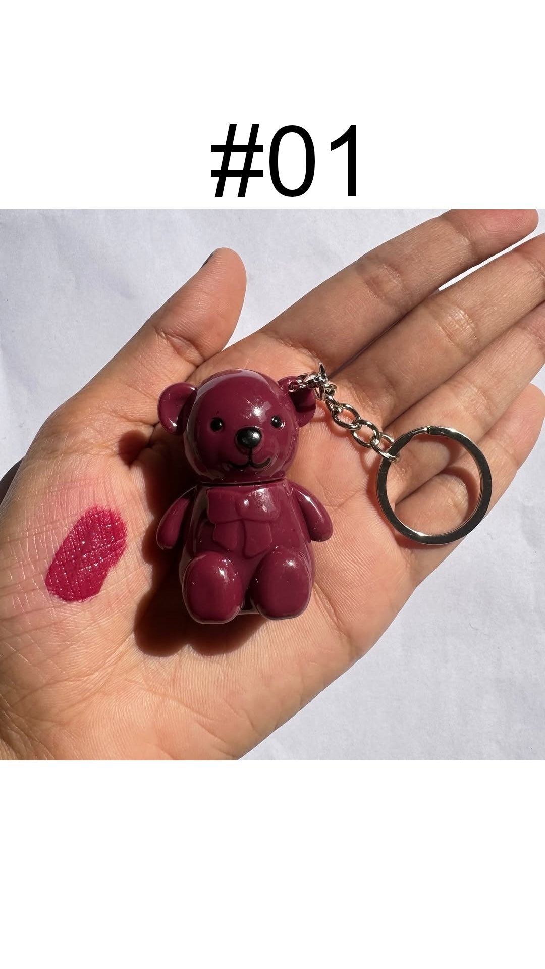 Teddy Bear Liquid Lipstick With Key Chain. Velvet Touch Matte