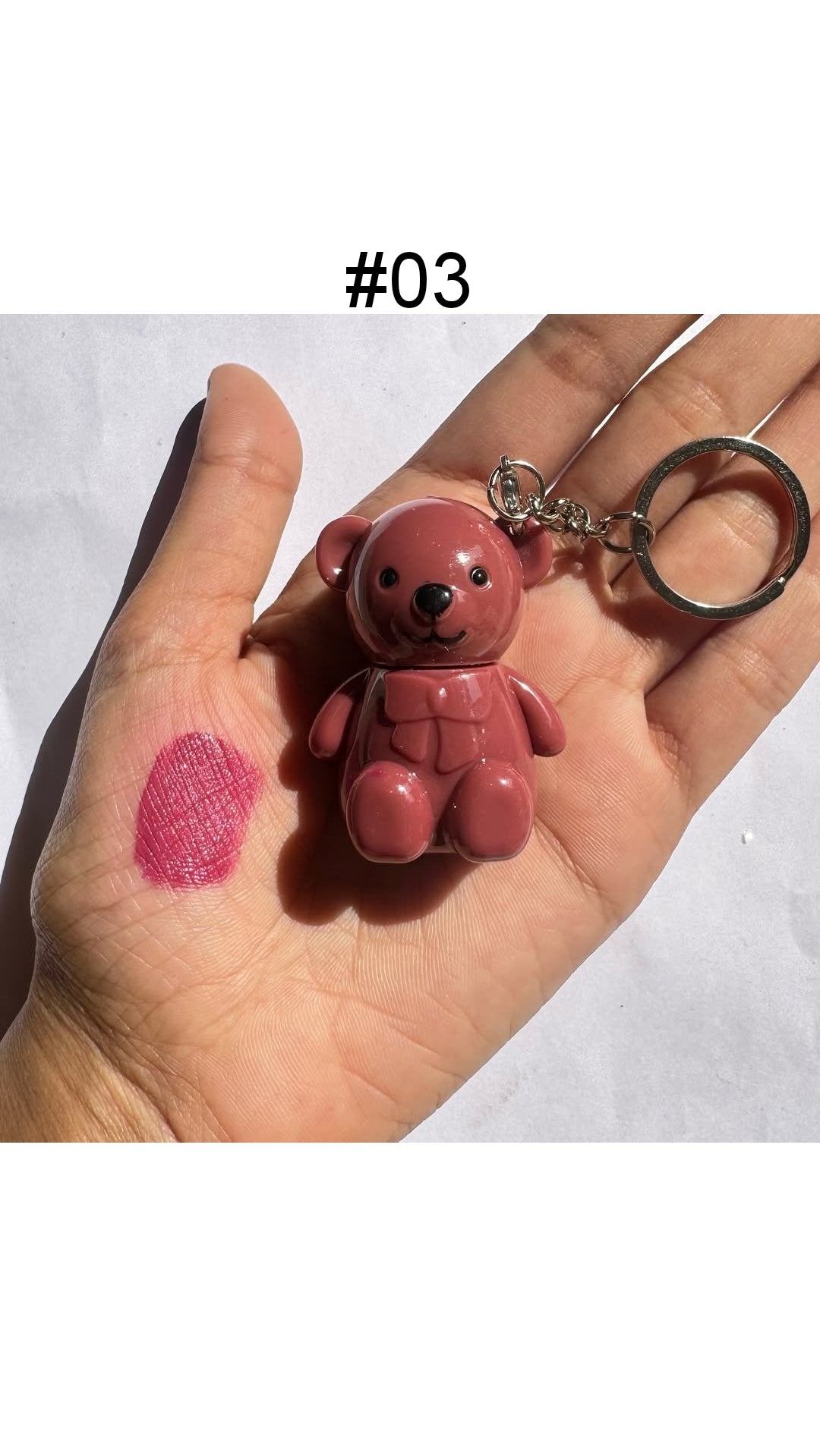 Teddy Bear Liquid Lipstick With Key Chain. Velvet Touch Matte