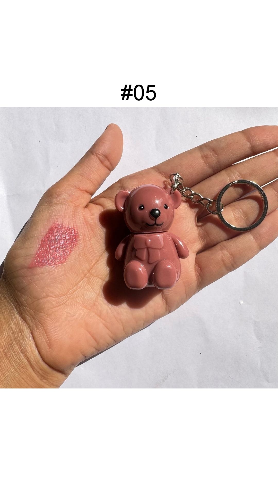 Teddy Bear Liquid Lipstick With Key Chain. Velvet Touch Matte