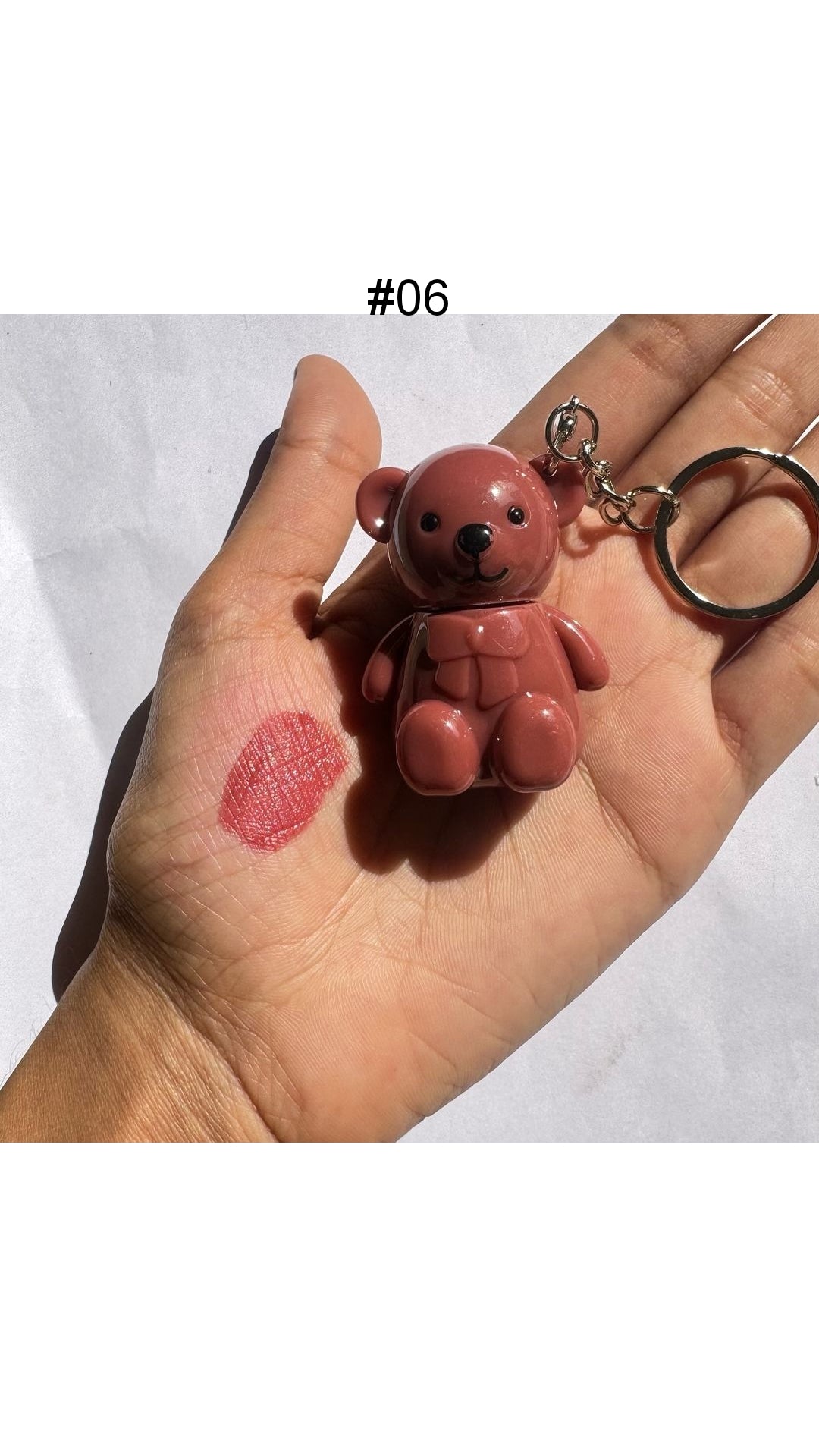 Teddy Bear Liquid Lipstick With Key Chain. Velvet Touch Matte