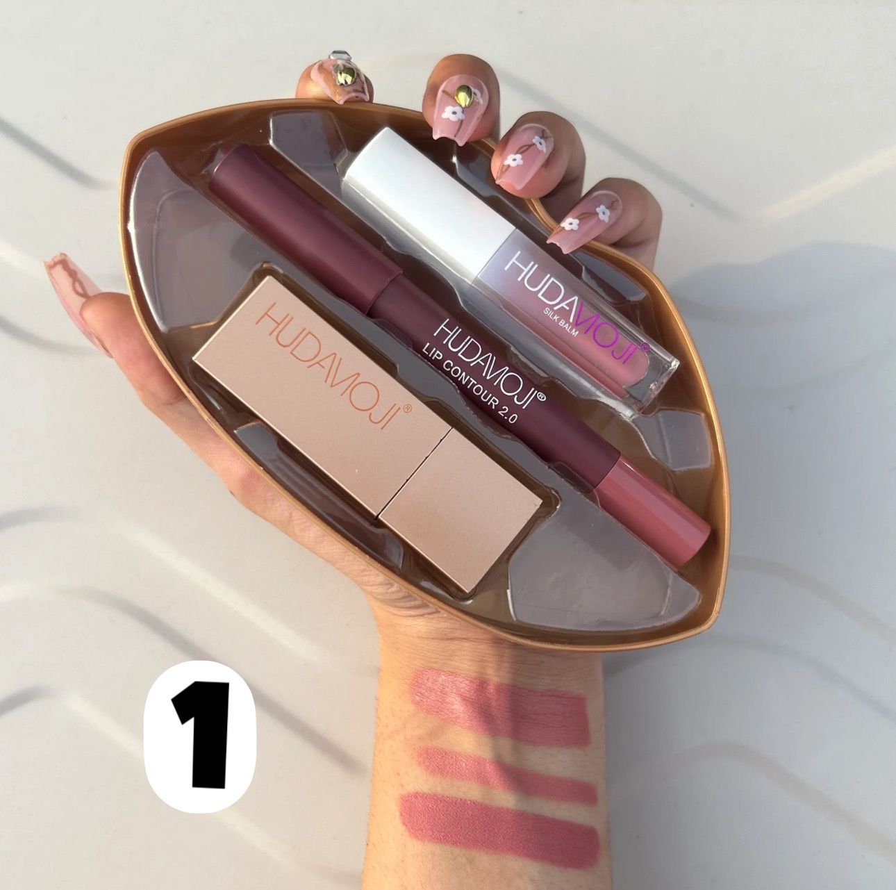 Kawaii Lip Kit. Lipstick + Liquid Lipstick + Lip Liner with Cute Container