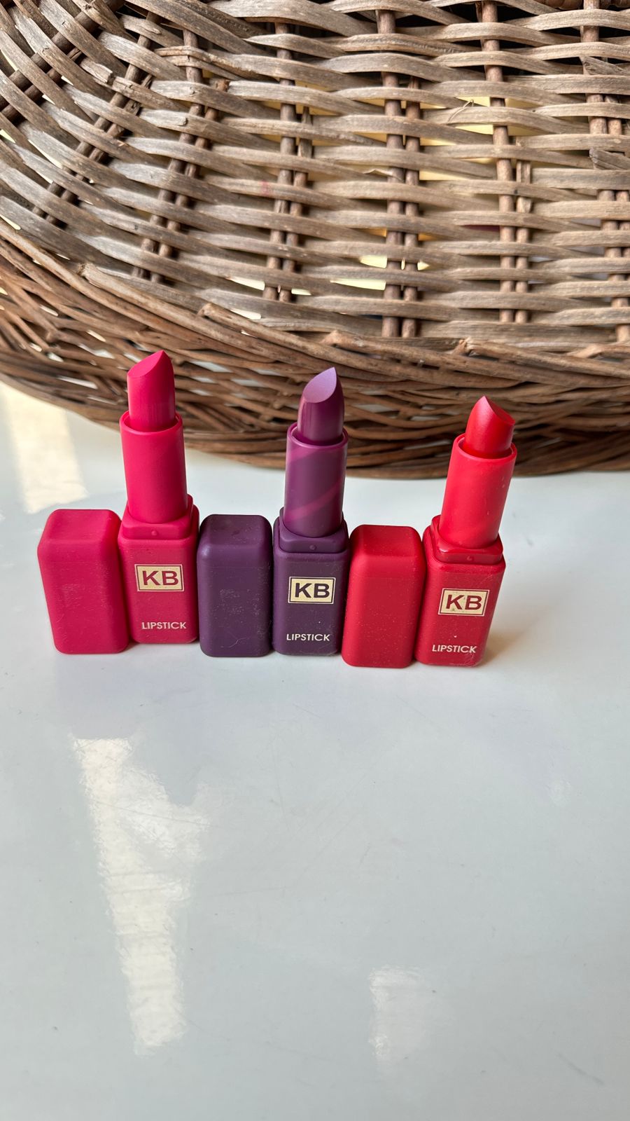 KB Lipstick Trio. Glamorous 3 bold shades of bold matte lipsticks.