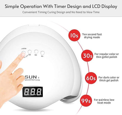 Sun UV 3-in-1 Gel Nail Polish UV Light Lamp, Nail Dryer Machine