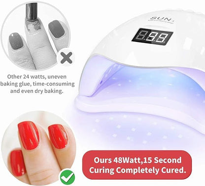 Sun UV 3-in-1 Gel Nail Polish UV Light Lamp, Nail Dryer Machine