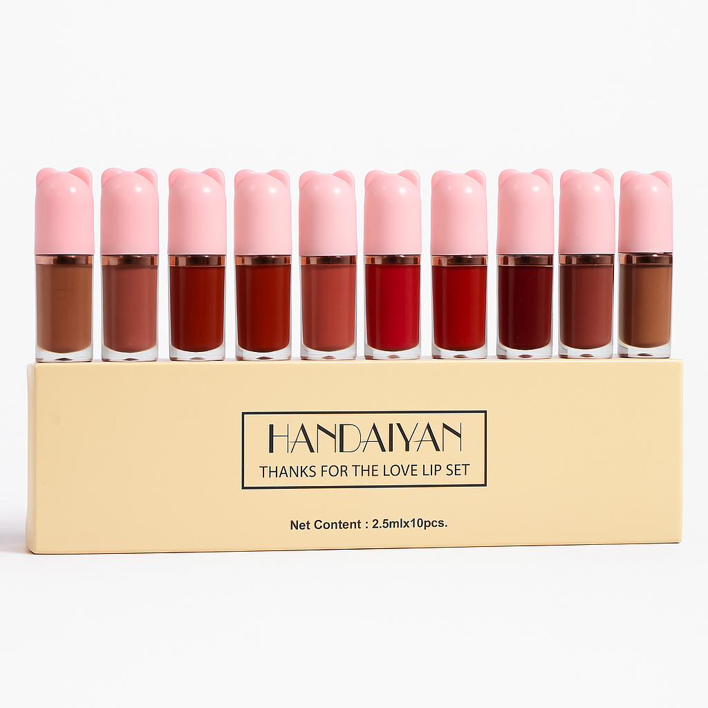 K-Beauty Mini Velvety Liquid Matte Lipstick Set of 10